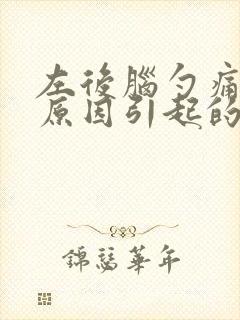 左后脑勺痛什么原因引起的