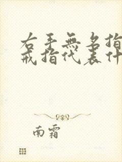 右手无名指上的戒指代表什么意义