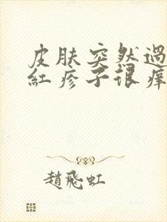 皮肤突然过敏起红疹子很痒怎么办封面