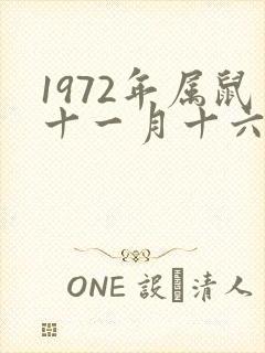 1972年属鼠十一月十六的命运