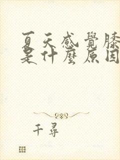 夏天感觉膝盖冷是什么原因