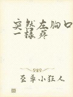 突然左胸口针扎一样疼