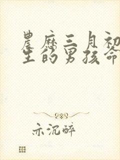 农历三月初三出生的男孩命