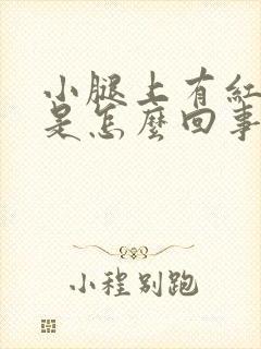 小腿上有红点点是怎么回事