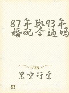 87年与93年婚配合适吗封面