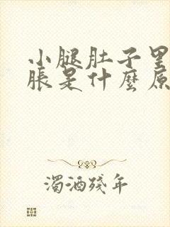 小腿肚子里面酸胀是什么原因