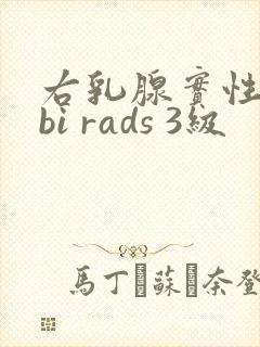 右乳腺实性结节bi rads 3级