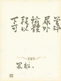 下段输尿管结石可以体外碎石吗