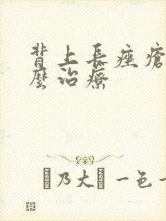 背上长痤疮该怎么治疗