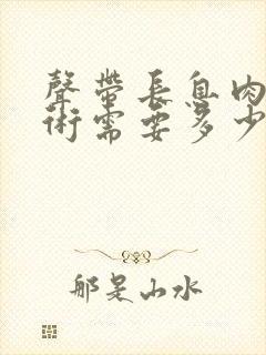 声带长息肉做手术需要多少钱