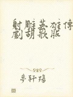 射雕英雄传电视剧胡歌版封面