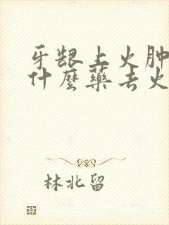 牙龈上火肿了吃什么药去火