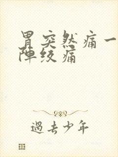 胃突然痛一阵一阵绞痛封面