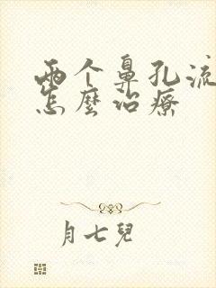 两个鼻孔流鼻血怎么治疗