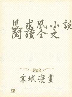 凤求凰小说免费阅读全文封面