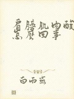 肩膀肌肉酸痛是怎么回事封面