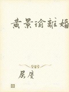 黄景瑜离婚家暴