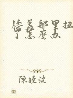 膝盖那里扭到筋了怎么办封面