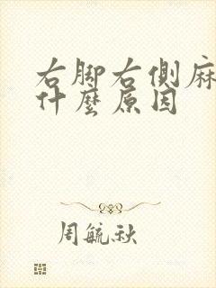 右脚右侧麻木是什么原因封面