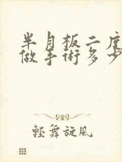 半月板二度损伤做手术多少钱