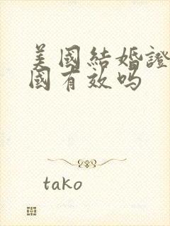 美国结婚证在中国有效吗封面