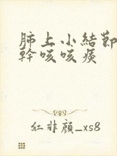 肺上小结节咳嗽干咳咳痰