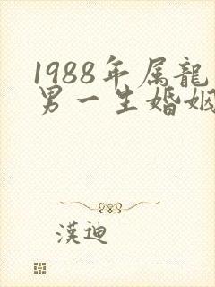 1988年属龙男一生婚姻封面