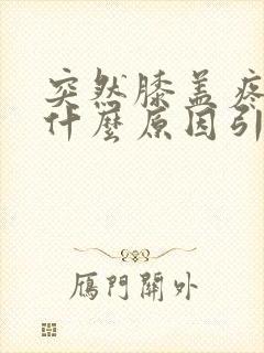 突然膝盖疼痛是什么原因引起的封面