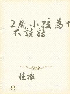 2岁小孩为什么不说话