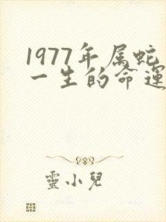 1977年属蛇一生的命运如何