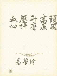 血压升高头晕恶心什么原因