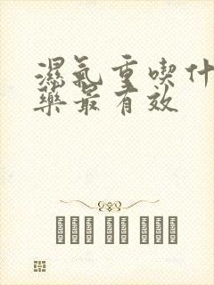 湿气重吃什么中药最有效