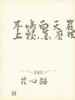 耳鸣白天严重晚上轻,怎么回事