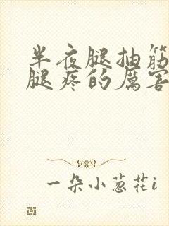 半夜腿抽筋早上腿疼的厉害怎么办