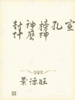 封神榜孔宣封了什么神