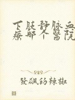 下肢静脉血栓治疗哪个医院做的好封面