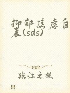 抑郁焦虑自测量表(sds)