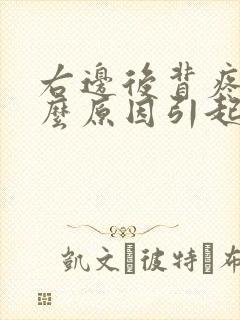 右边后背疼是什么原因引起的女性