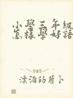 小学三年级孩子怎样学好语文封面