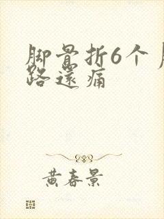 脚骨折6个月走路还痛封面