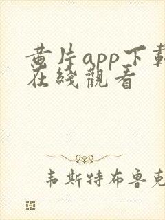 黄片app下载在线观看