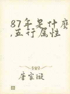 87年是什么命,五行属性