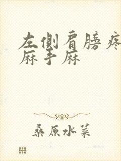 左侧肩膀疼胳膊麻手麻