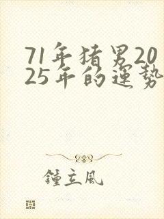 71年猪男2025年的运势怎么样封面