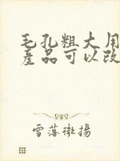 毛孔粗大用什么产品可以改善