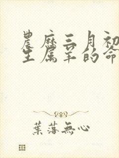 农历三月初八出生属羊的命运如何封面