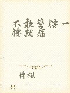 不敢弯腰一弯腰腰就痛