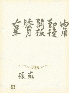 右膝关节内外侧半月板后角变性