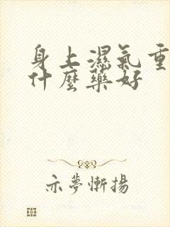 身上湿气重吃点什么药好封面