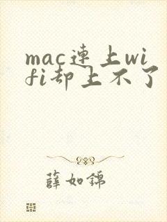 mac连上wifi却上不了网